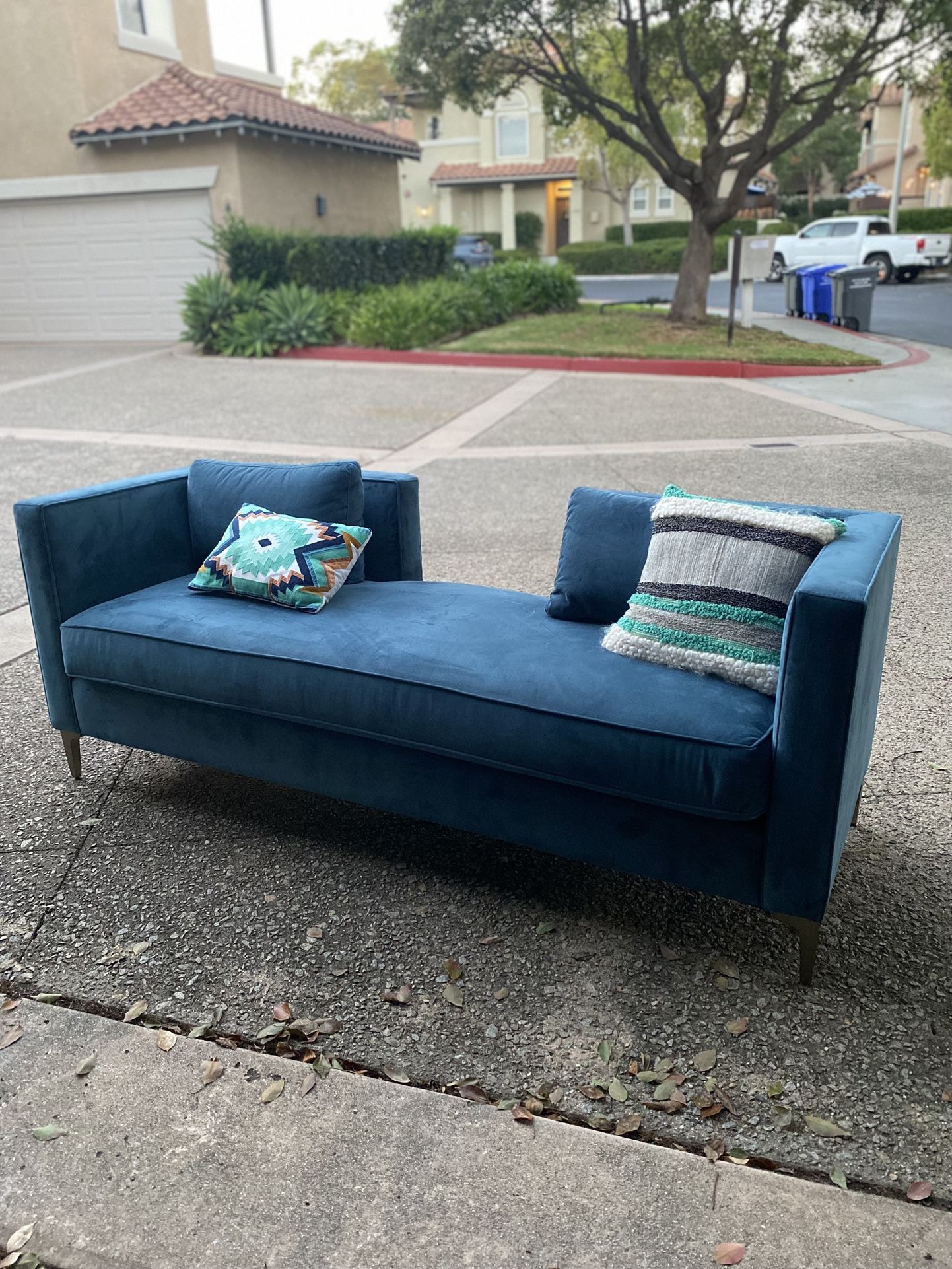 Modern Blue Teal Couch