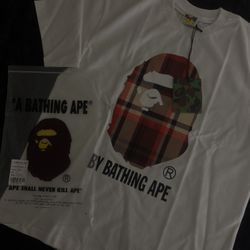 Bape shirt White Bape x Burberry