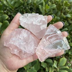 Raw Rose Quartz ( In 2 Sizes)