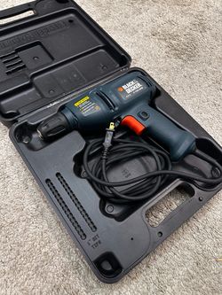 Black & Decker DR220 Corded Power Drill — 4.5A, 3/8”, Original Case  Price: $30 OBO