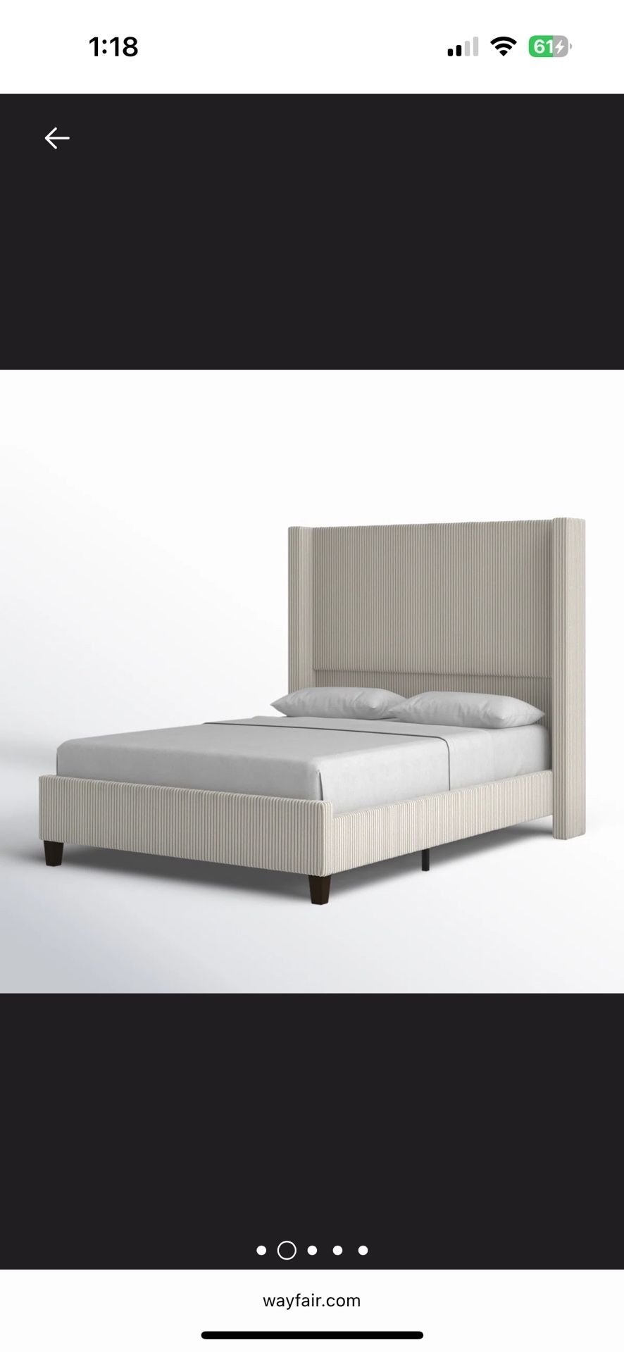 Corduroy Queen Bed frame+mattress
