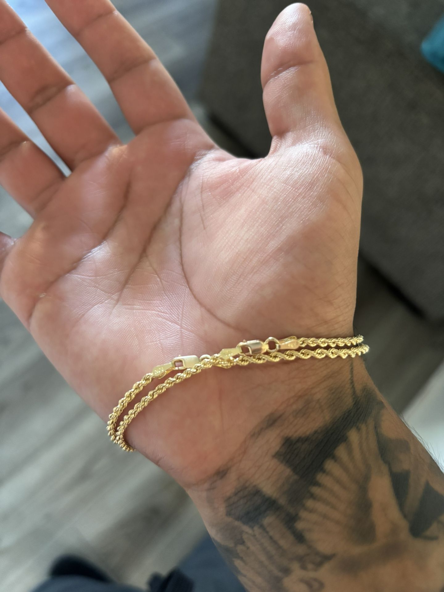 Gold Rope Bracelet 10k