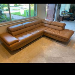 Italian Leather Sofa , Couch 