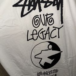 STUSSY OUR LEGACY “WORK SHOP”  T-Shirt (WHITE)  SIZE XL (Oversized Style) PICK UP TODAY