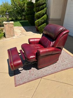 Hancock and Moore Oxblood Leather Recliner