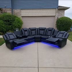 BRAND NEW 🔌 POWER Reclining Sectional Couch Sofa Recliner Theater Chair Seat Set 🛋️