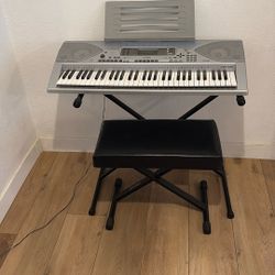 Casio Keyboard and stool