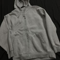 zip up proclub hoodie gray
