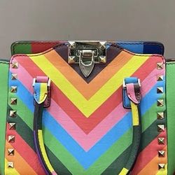 Valentino Garavani Rockstud Rainbow tote handbag