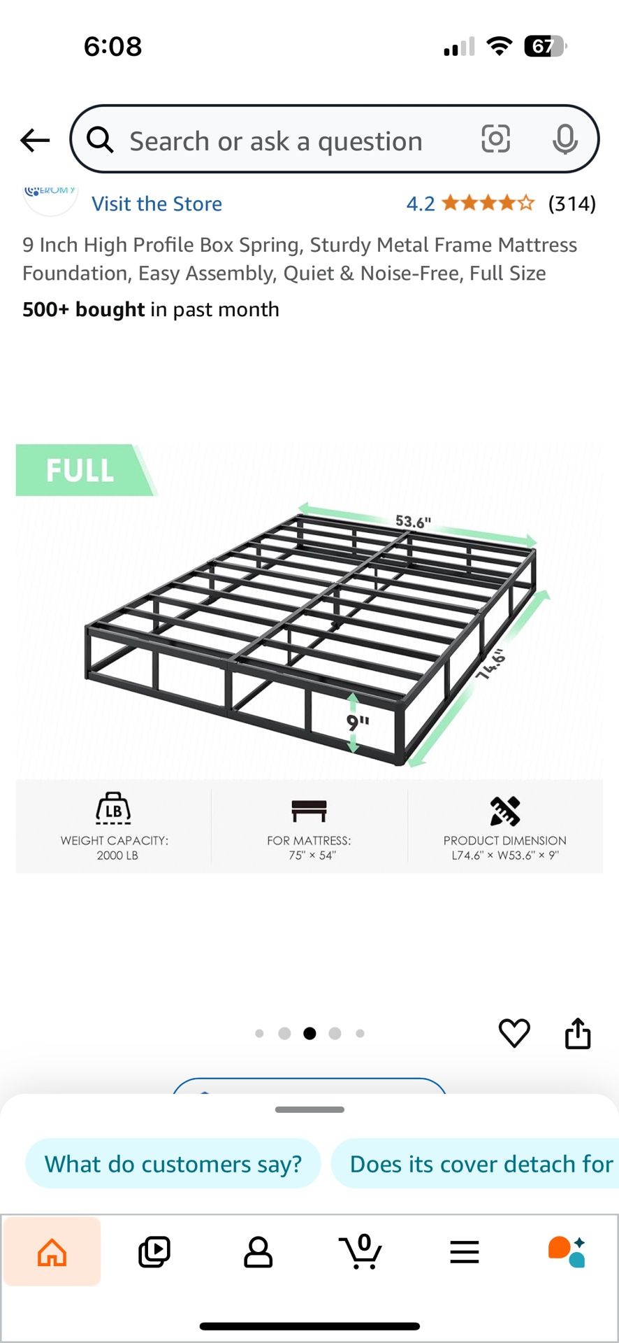 Full Size Metal Box Spring