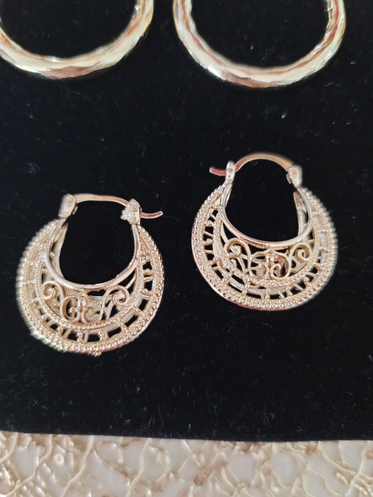 Gold Plated Beautiful Earrings $10 Each 