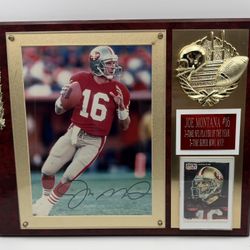 San Francisco 49ers Joe Montana Signed commemorative Plaque