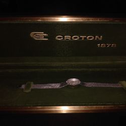Croton 10k White Gold Vintage Watch 