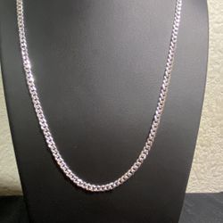 Silver Cuban Necklace 