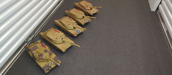 Large Toy Military Tanks (5)