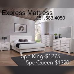King and Queen 5pc Bedroom Set