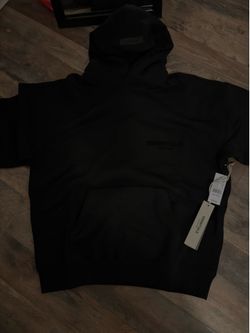 Black essential hoodie size S