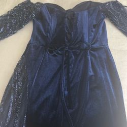 Vestido Azul Marino , Talla XL 