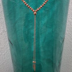 Gorjana Laguna Large Rose Gold Adjustable Necklace 