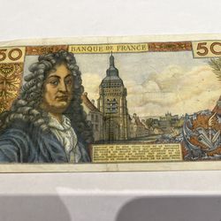 1970 France 50 Francs Bank Note 