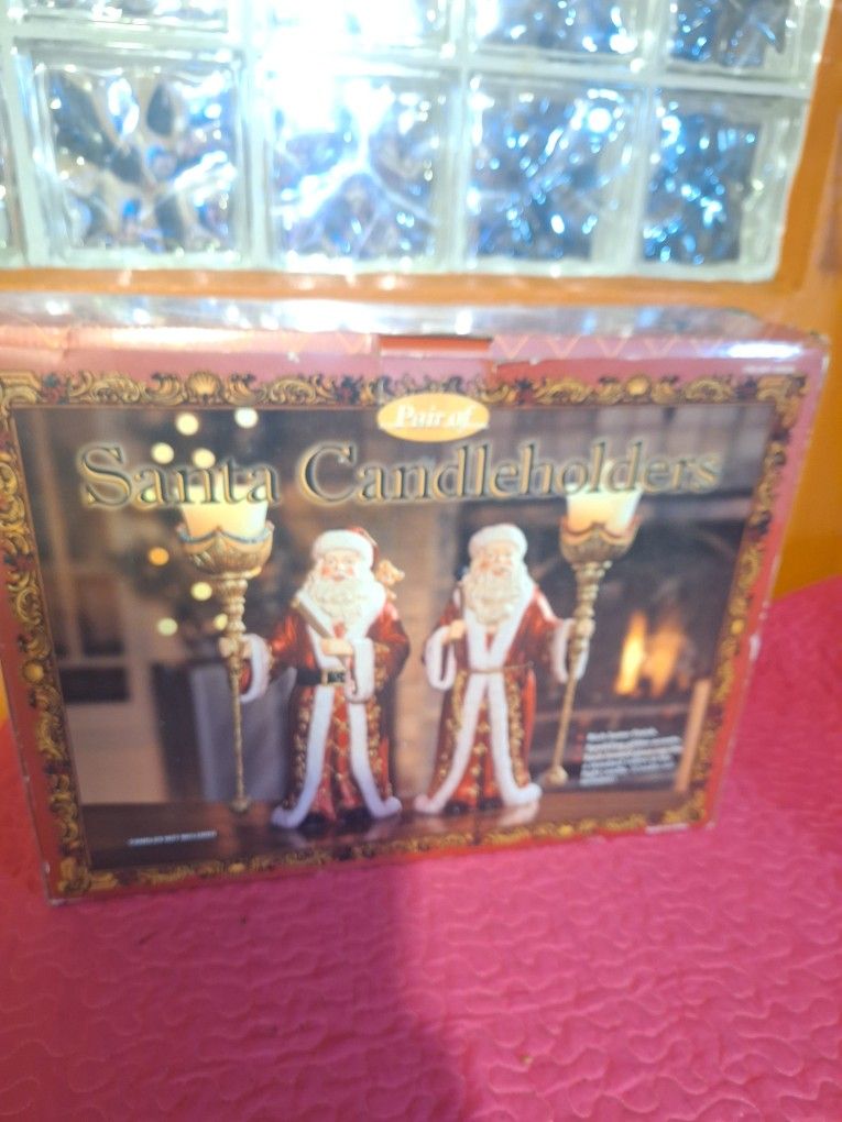 Santa Candleholders, 1 Ft. Tall