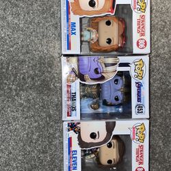 Stranger things and avengers fungo pop