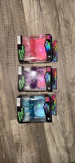 3 New 100% Authentic NeeDoh Jelly Squish Jellyfish Purple Pink Blue