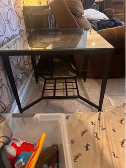 Ashley furniture glass top side tables and coffee table