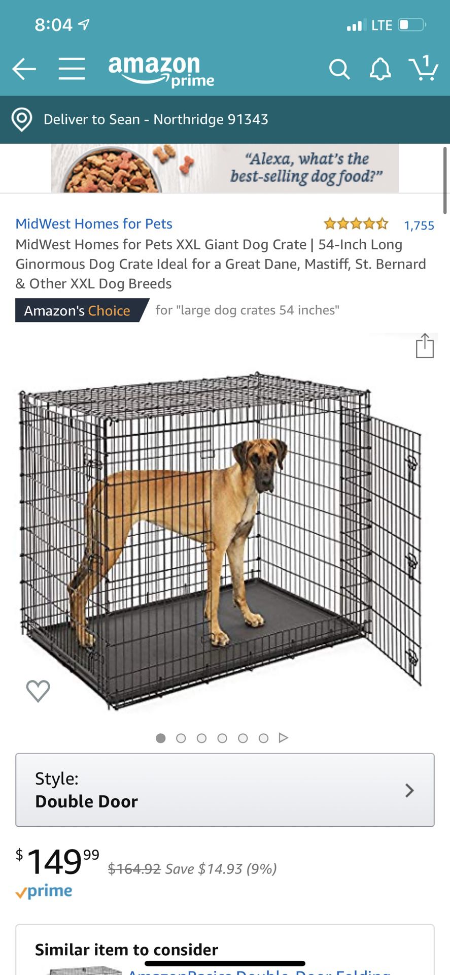Extra Large dog crate