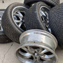 6 Rims  24  And 5 Tires