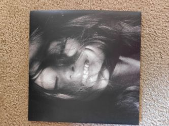 Vinyl Record Album with Black and White Cover