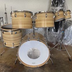 Vintage Ludwig Butcher Block Drum Set 70’s Drums Kit Drumset