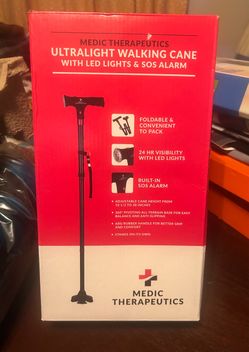 Medic Therapeutics Ultralight Walking Cane with LED & SOS