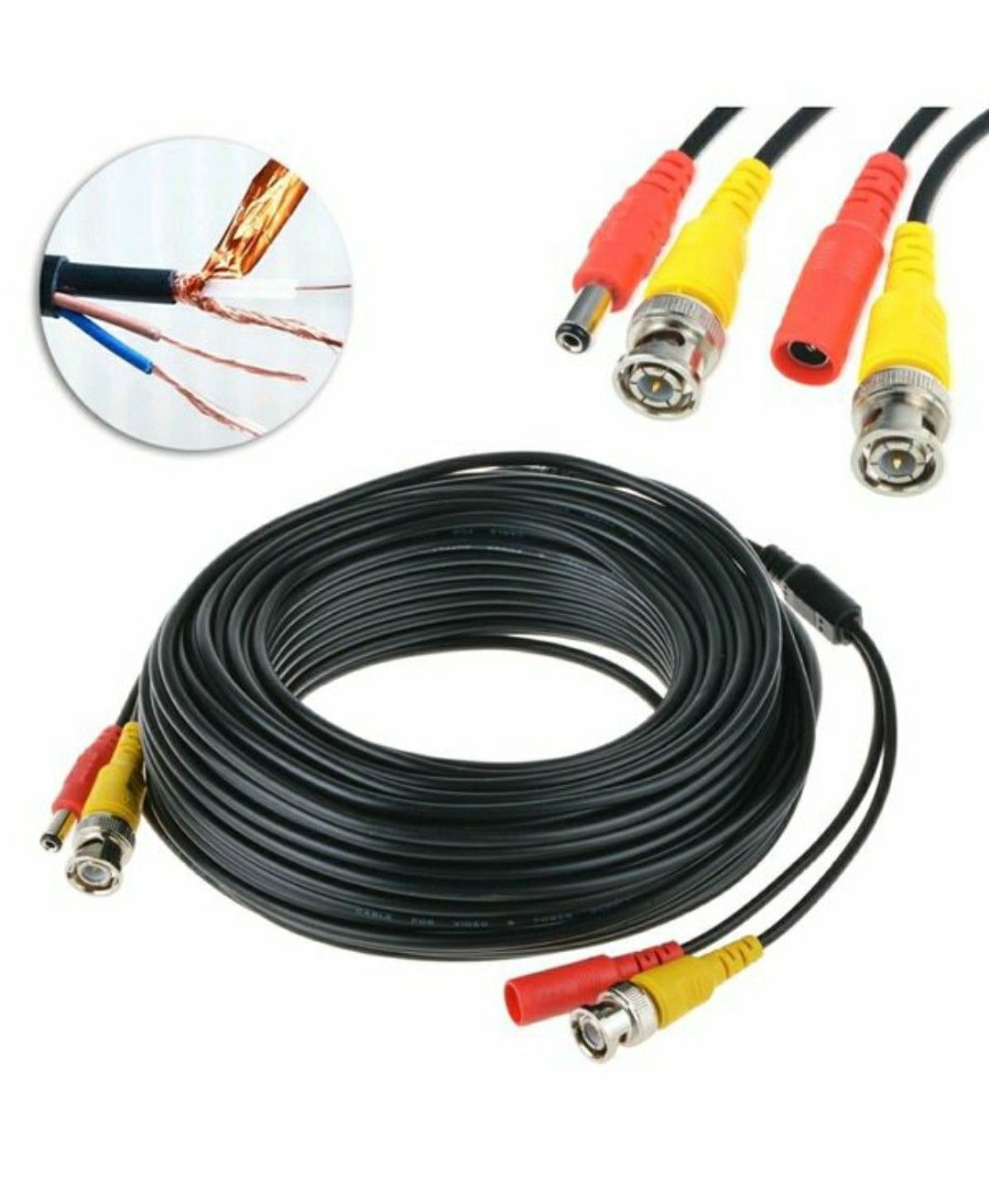 Security Camera Cable Wire Cctv Video Power 60ft