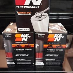 3 K&N 303 OIL FILTERS HONDA MOTORCYCLE 