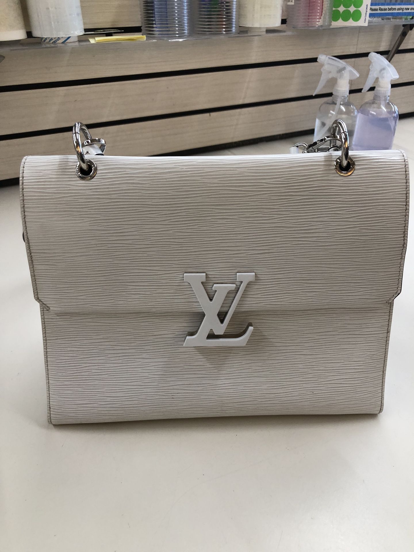 LOUIS VUITTON Epi Grenelle MM White Bag