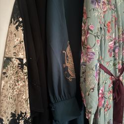 3 Dresses And A Black Robe (Abaya Style)