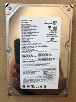 legacy Seagate 7200 rpm hard drive