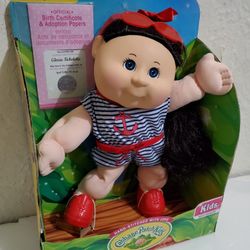 Cabbage Patch Kids Gloria Nicholette April 1st Soft-Sculpt Doll Nautical Outfit
