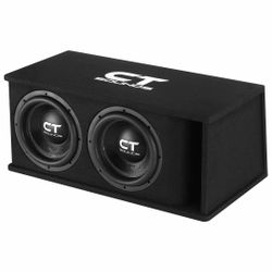 2 10” subs with box, Ct Sounds