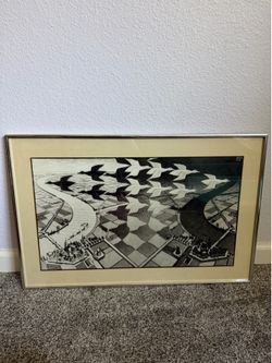 Day and Night M.C. Escher Official Printed Copy
