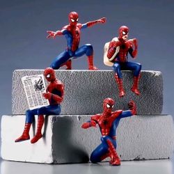 4PC Spider-Man Marvel Collection Action Figures 7-9 cm