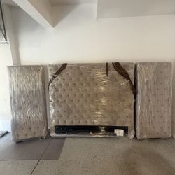 Cali King Bedframe. SOME SCREWS MISSING!!