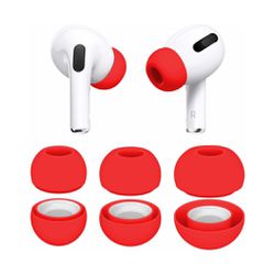 Red Silicone AirPod Tips 