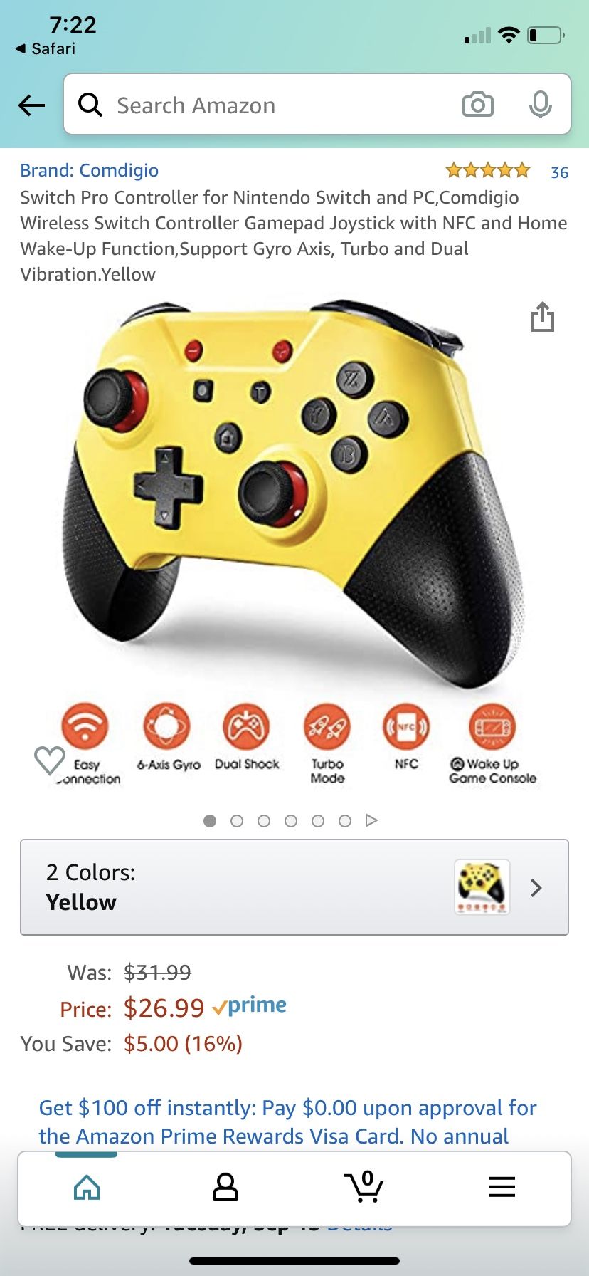 Pro controller for Nintendo Switch