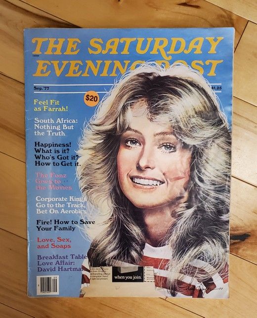 Saturday Evening Post 1977 Magazine ~ Farrah Fawcett