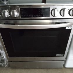 New Lg Stainless Steel Electric Slide In Oven With Air Fry
