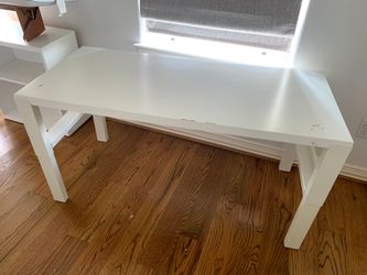 White Height-Adjustable Desk