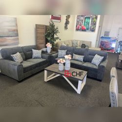 Fabric 2 Pc Sofa And Loveseat Set  // Limited Time Offer 