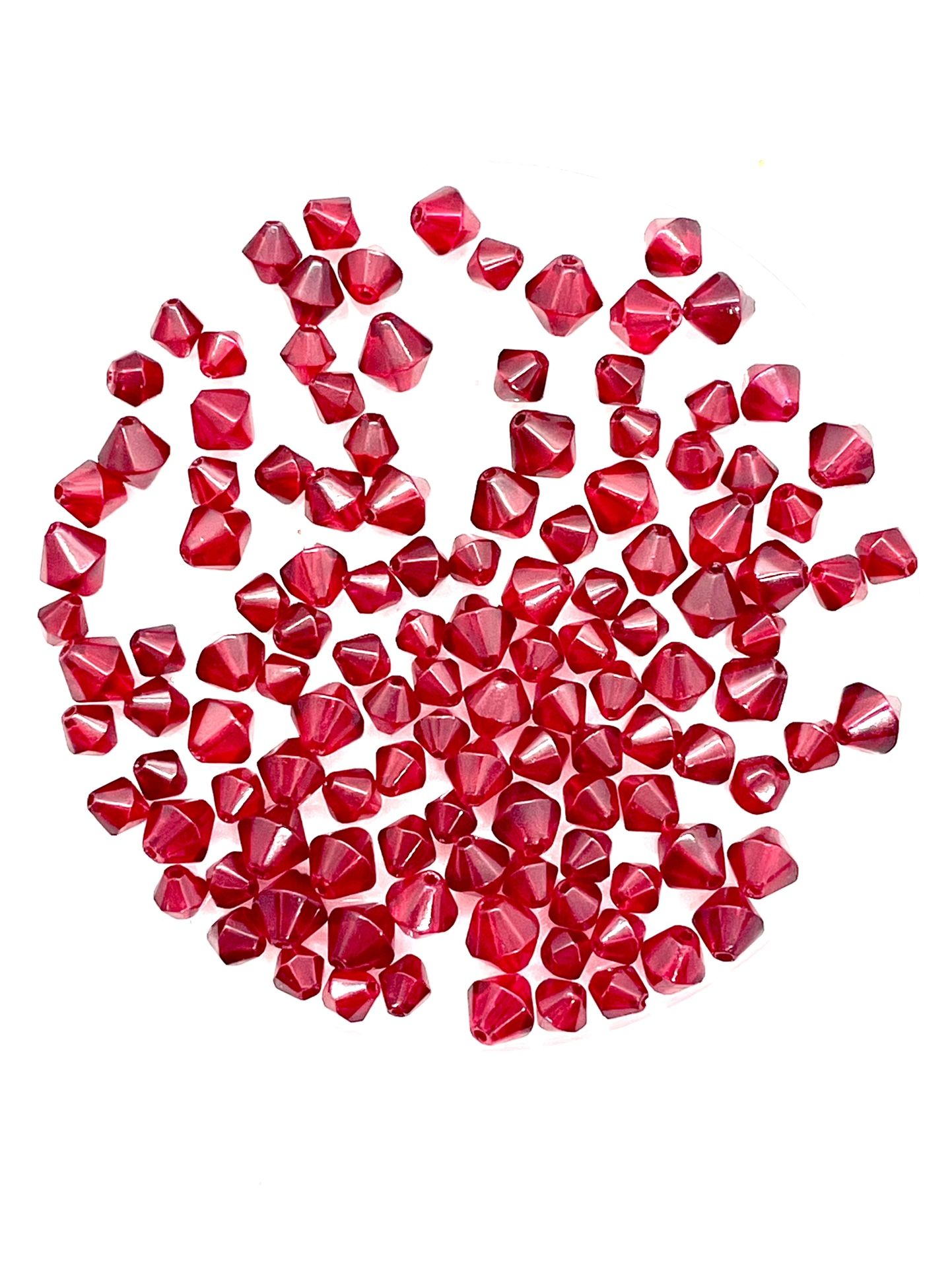 Lot Of Cherry Red Quartz Beads